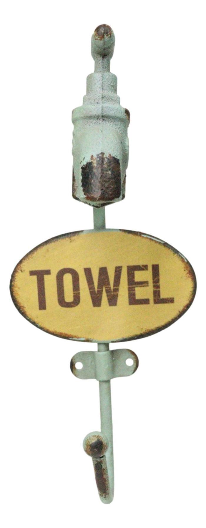 Ebros Gift Set Of 2 Cast Iron Vintage Old Fashioned Spigot Faucet Towel Coat Wall Hooks