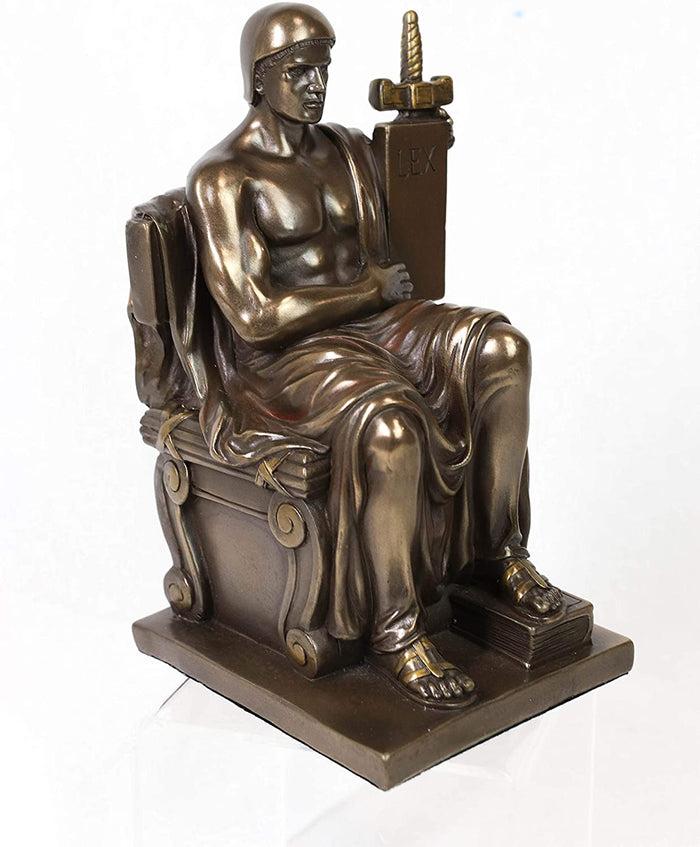 Ebros Gift Set Of 2 Contemplation Of Justice And Authority Of Law LEX Figurine Book Ends