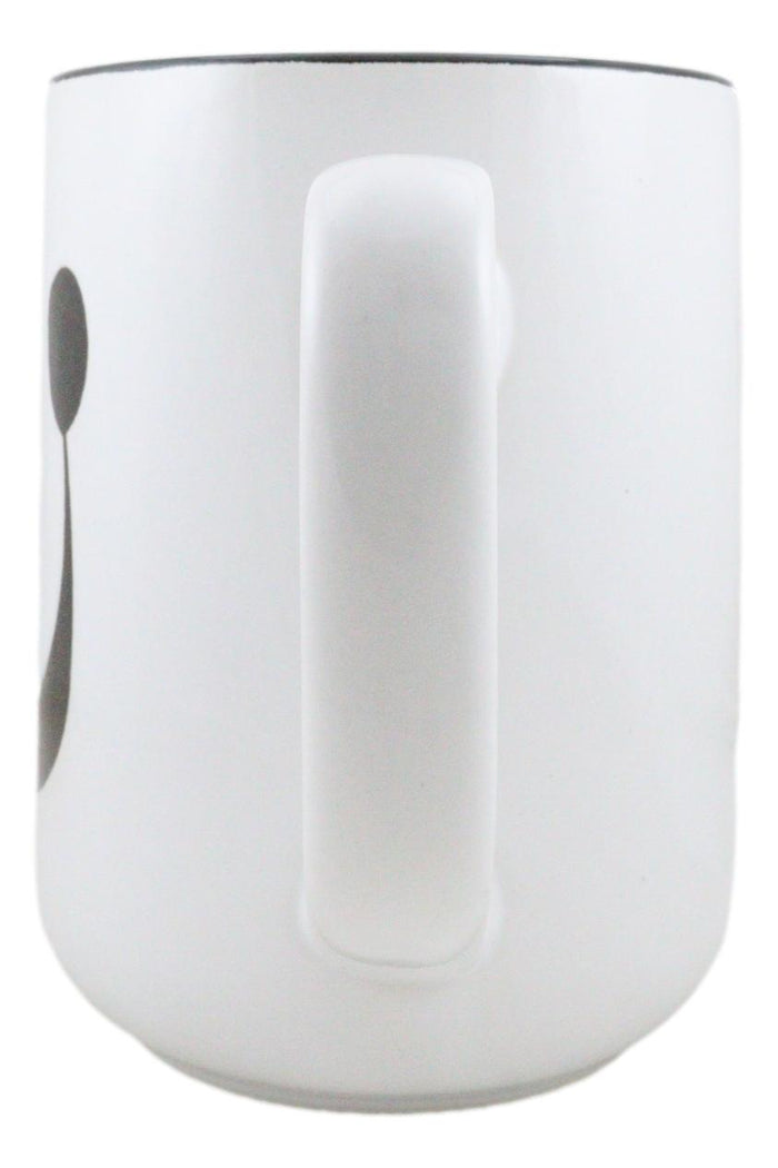 Ebros Gift Set Of 2 Giant Panda Bear Abstract Silhouette Art Ceramic Coffee Tea Mug Cup