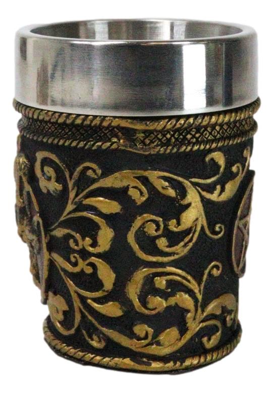 Ebros Gift Set Of 2 Occultic Pagan Pentagram Sigil Of Baphomet Sabbatic Goat Shot Glasses