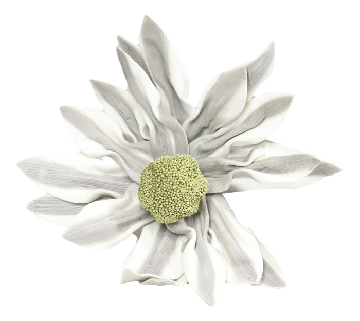 Ebros Gift Set Of 2 Realistic Artificial Botanica Long White Grey Flower Floral Stems