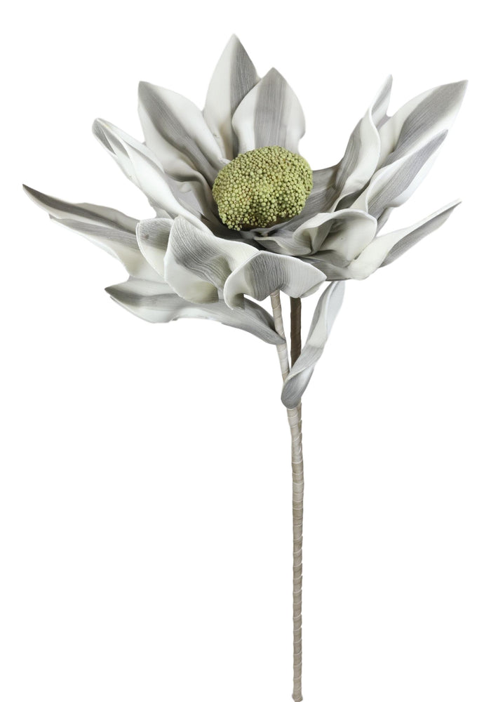 ebros gift Set of 2 Realistic Artificial Botanica Long White Grey Flower Floral Stems