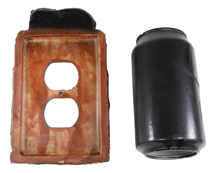 Ebros Gift Set Of 2 Rustic Black Bear In Faux Wood Double Receptacle Wall Outlet Plates
