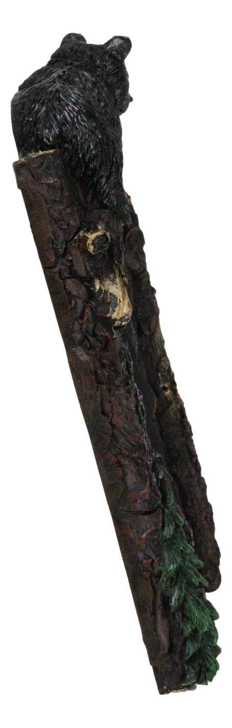 Ebros Gift Set Of 2 Rustic Forest Black Bears Climbing Tree Wall Single Rocker Cover