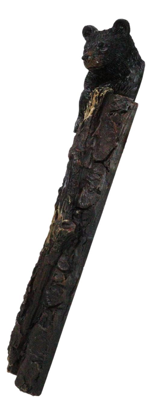 Ebros Gift Set Of 2 Rustic Forest Black Bears Climbing Tree Wall Single Rocker Cover