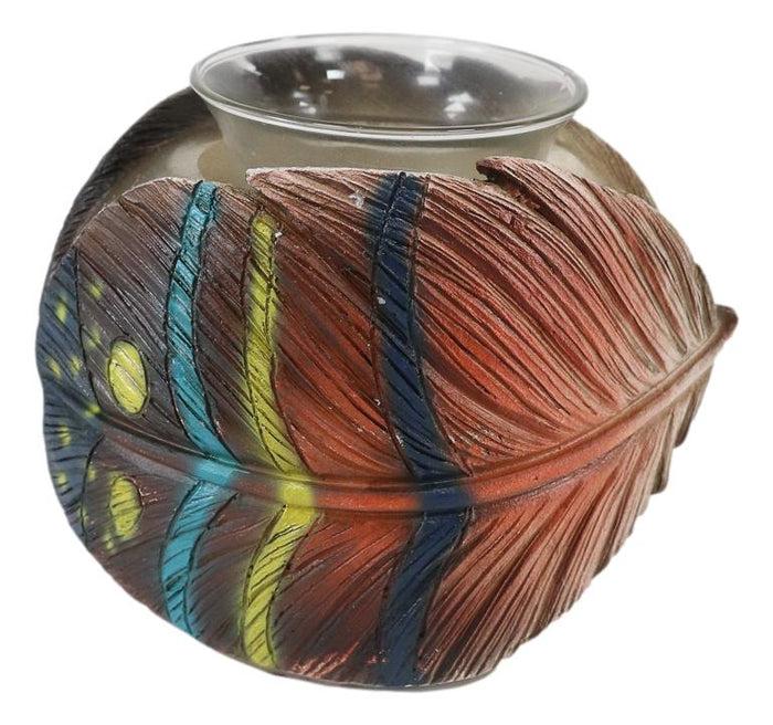 Ebros Gift Set Of 2 Southwestern Indian Dreamcatcher Feather Tea Light Votive Candle Holder