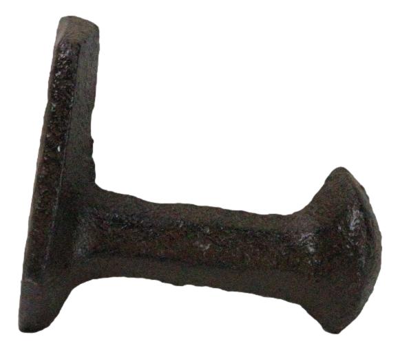 Ebros Gift Set Of 3 Cast Iron Rustic Western Rugged Railroad Nail Spike Wall Hanger Hooks
