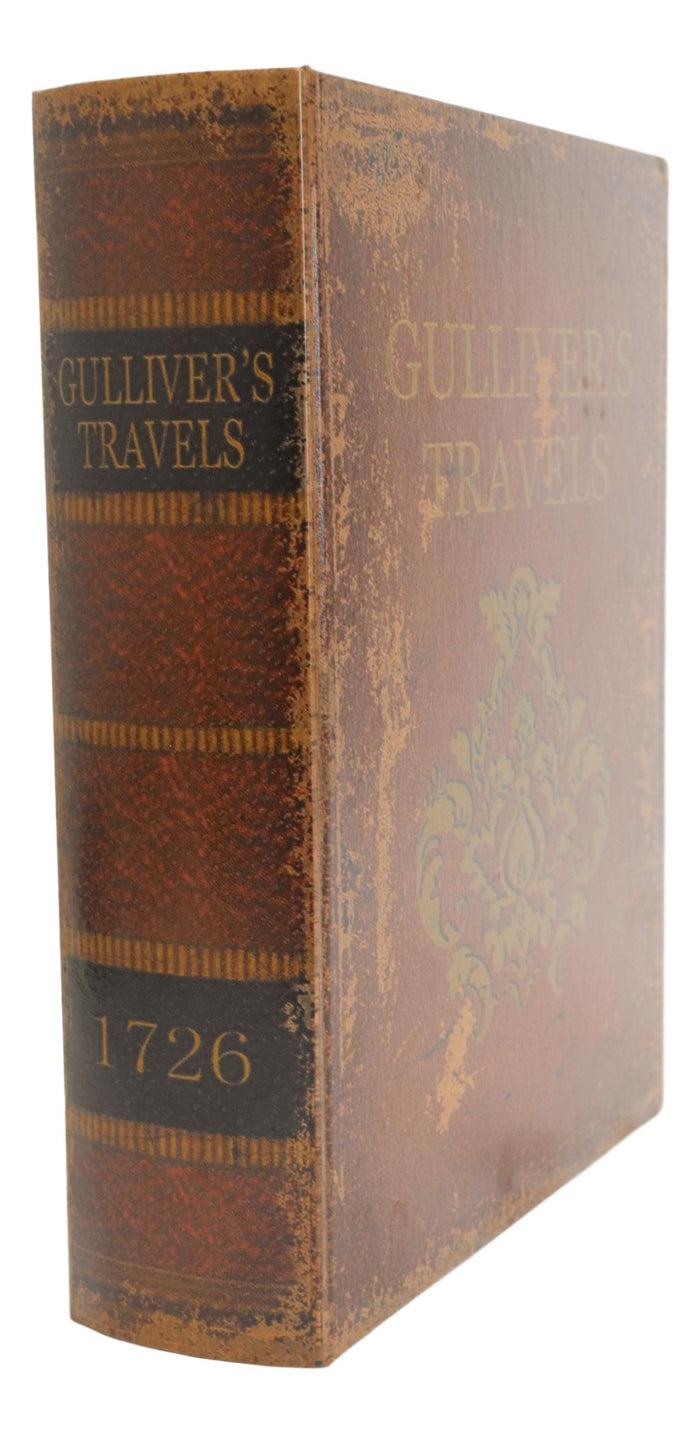 Ebros Gift Set Of 3 Vintage Old World Gulliver's Travels Floral Design Wooden Book Boxes