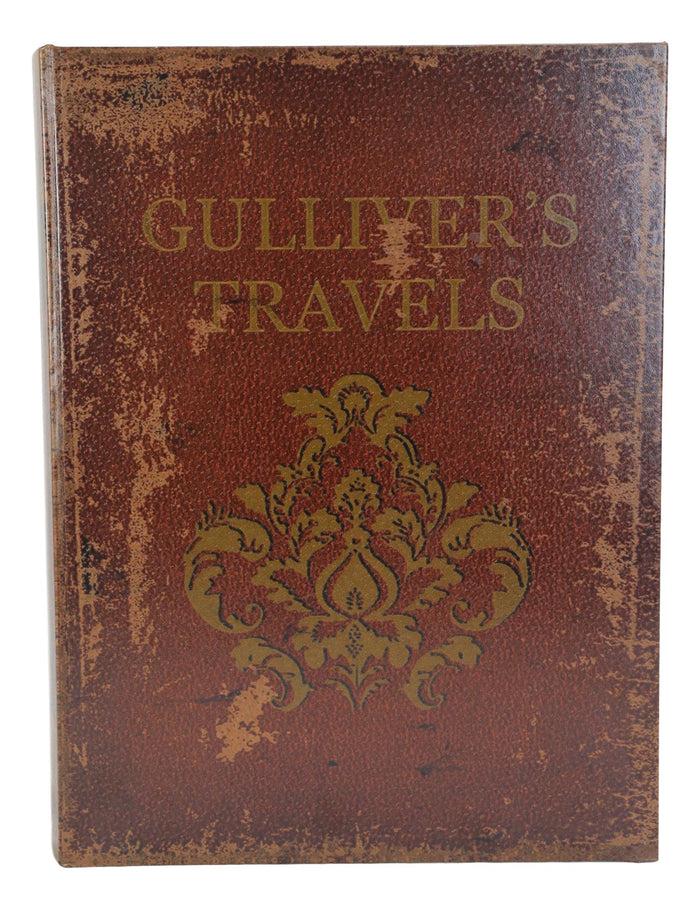 ebros gift Set Of 3 Vintage Old World Gulliver's Travels Floral Design Wooden Book Boxes
