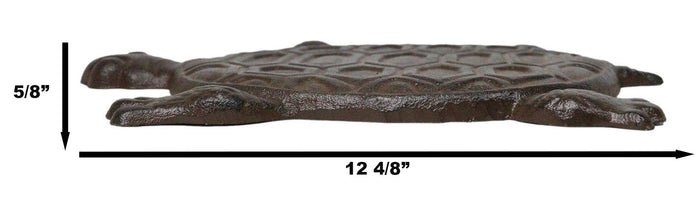 Ebros Gift Set Of 4 Cast Iron Bronzed Sea Turtle Patterned Shell Garden Stepping Stones