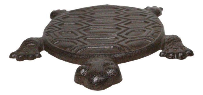 Ebros Gift Set Of 4 Cast Iron Bronzed Sea Turtle Patterned Shell Garden Stepping Stones