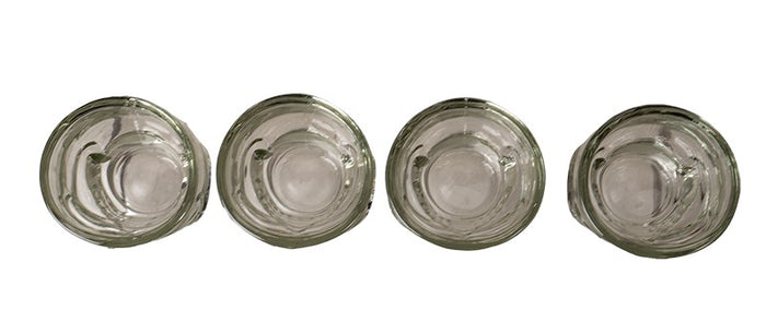 Ebros Gift Set Of 4 Clear Glass Gothic Skeleton Skull Face Liquor Shot Glasses Shooters