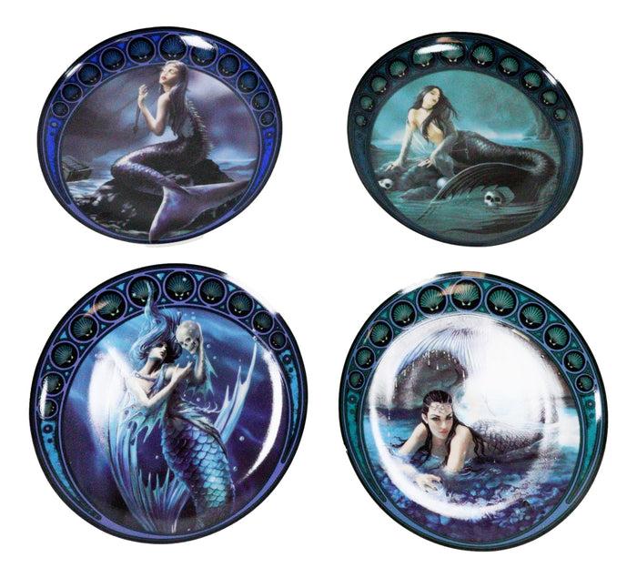 ebros gift Set Of 4 Fantasy Sirens Of The Seas Death Trap Mermaids Dessert Salad Plates