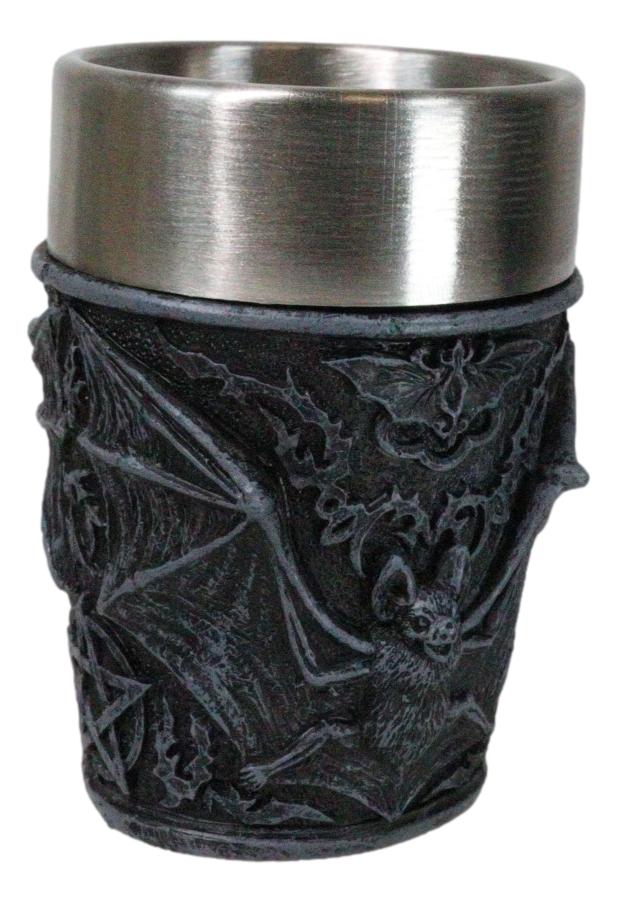 Ebros Gift Set Of 4 Gothic Vampire Blood Sucking Night Terror Bats Shooter Shot Glasses