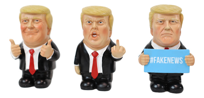Ebros Gift Set Of 4 US President Trump Keep America Great Fake News Flip The Bird Figurines