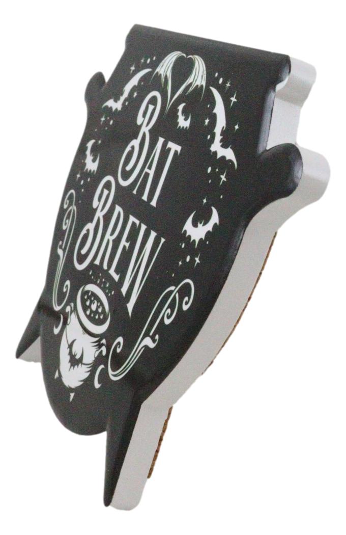 Ebros Gift Set Of 4 Wicca Occult Bat Brew Vampire Bats Cauldron Ceramic Cork Coasters