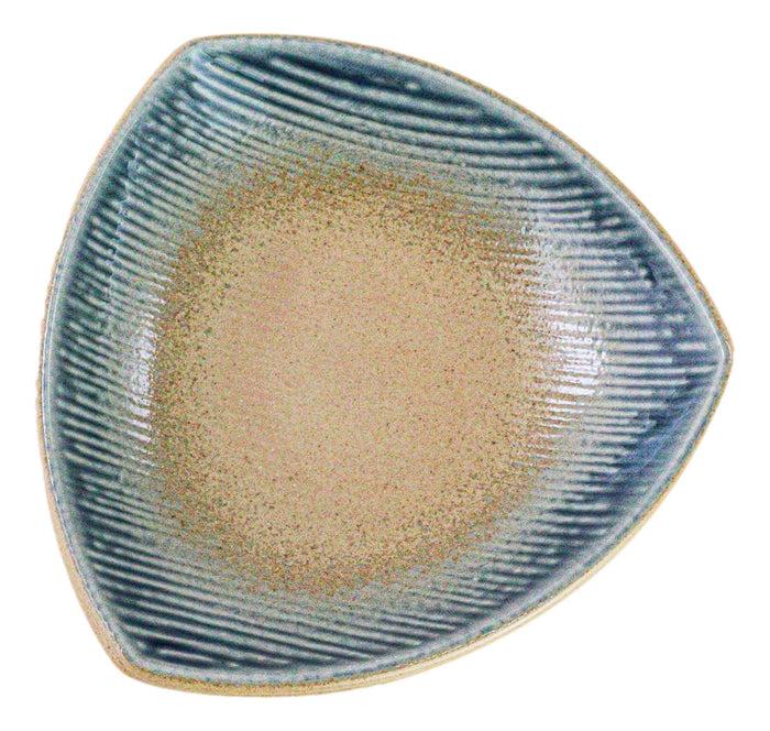 Ebros Gift Set Of 5 Blue River Ao Nagashi Appetizer Salad Triangular Deep Serving Plates