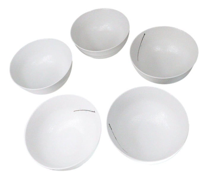 Ebros Gift Set Of 5 Ceramic Yukino Hana Collection Medium Soup Cereal Salad Rice Bowls 24oz