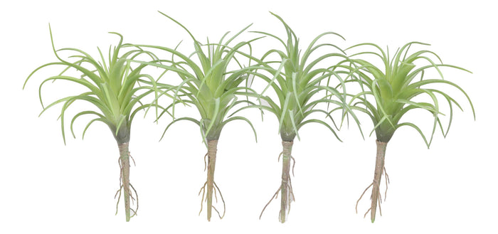 Ebros Gift Set Of 5 Realistic Artificial Faux Botanica Air Plants Fern Grass Succulents 8"