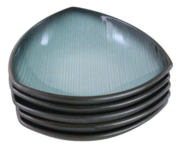 Ebros Gift Set Of 5 Seikai Blue Sky Stars Appetizer Salad Triangular Deep Serving Plates