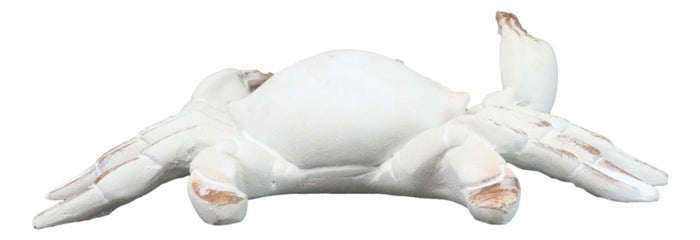 Ebros Gift Set Of 6 Antique White Beach Crabs Ocean Marine Wall Hanger Decor Tree Ornaments