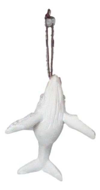 Ebros Gift Set Of 6 Antique White Humpback Whales Ocean Marine Wall Decor Tree Ornaments
