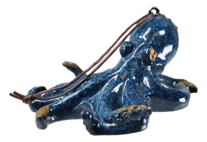 Ebros Gift Set Of 6 Blue Giant Sea Octopus Ocean Marine Wall Hanging Decor Tree Ornaments