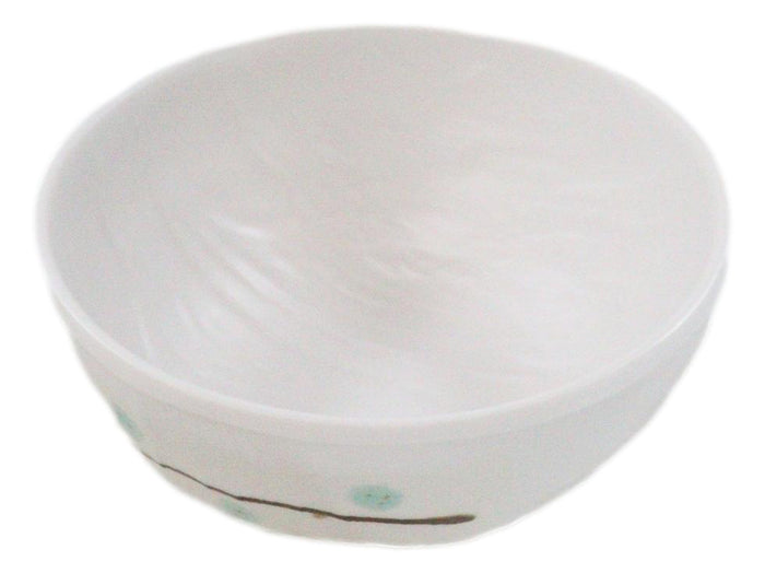 Ebros Gift Set Of 6 Contemporary Yukino Hana Snow Melamine Round Rice Miso Soup Bowls 10oz