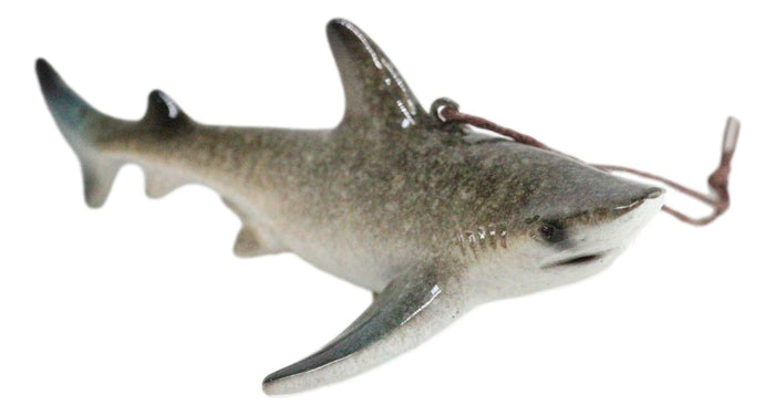 Ebros Gift Set Of 6 Great White Sharks Ocean Marine Wall Hanging Decor Tree Ornaments