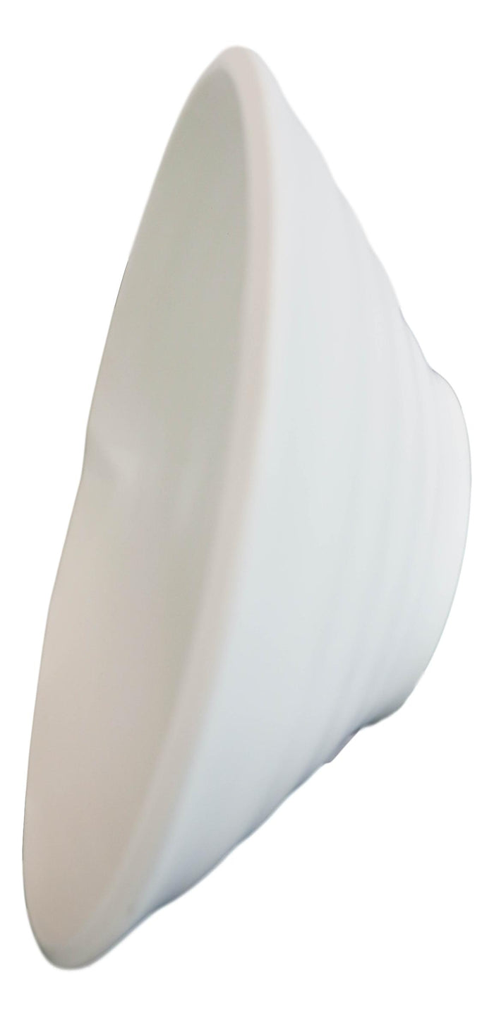 Ebros Gift Set Of 6 Irregular Ridged Matte White Melamine Pasta Salad Soup Large Bowls
