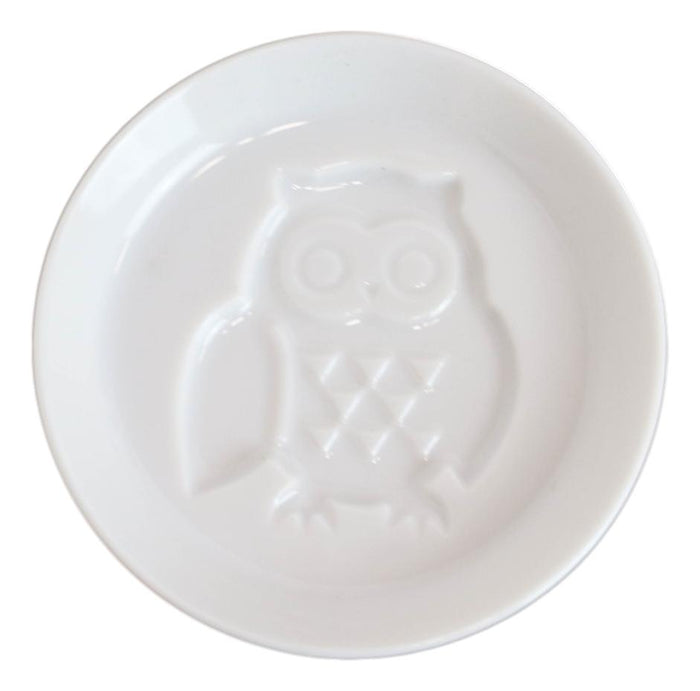 Ebros Gift Set Of 6 Japanese White Porcelain Owl Small Dipping Sauce Condiment Dishes Bowls