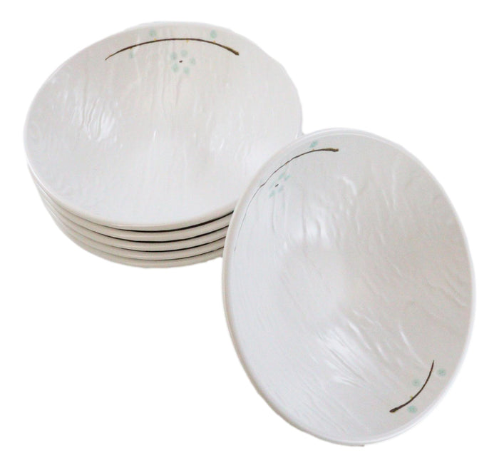 Ebros Gift Set Of 6 Modern Yukino Hana Melamine Large Ramen Soup Pasta Salad Bowls 46oz 9"D