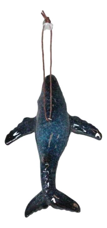 Ebros Gift Set Of 6 Nautical Blue Humpback Whales Ocean Marine Wall Decor Tree Ornaments