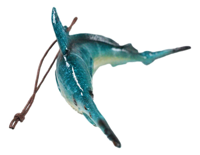 Ebros Gift Set Of 6 Nautical Blue Swordfishes Ocean Marine Wall Decor Tree Ornaments