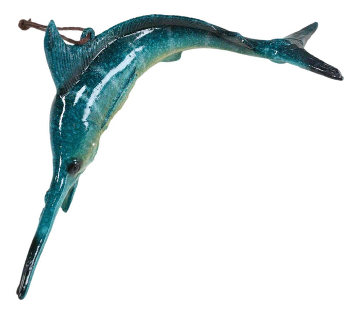 Ebros Gift Set Of 6 Nautical Blue Swordfishes Ocean Marine Wall Decor Tree Ornaments