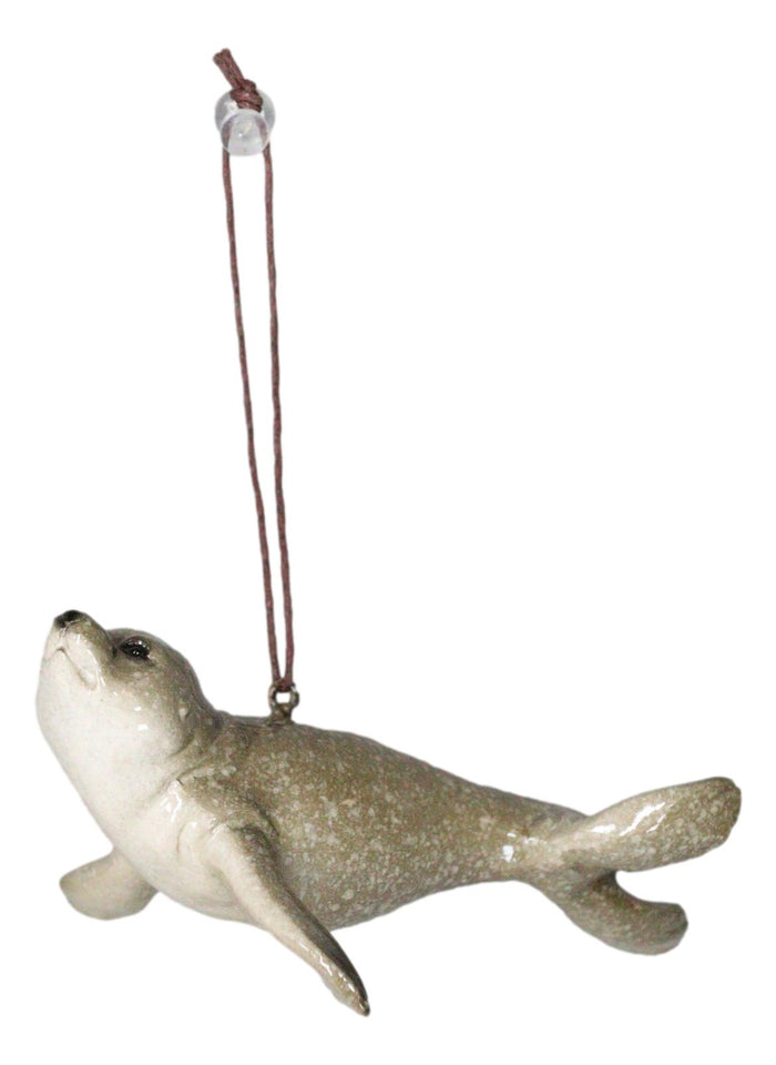 Ebros Gift Set Of 6 Nautical Sea Grey Seals Ocean Marine Wall Decor Tree Ornaments