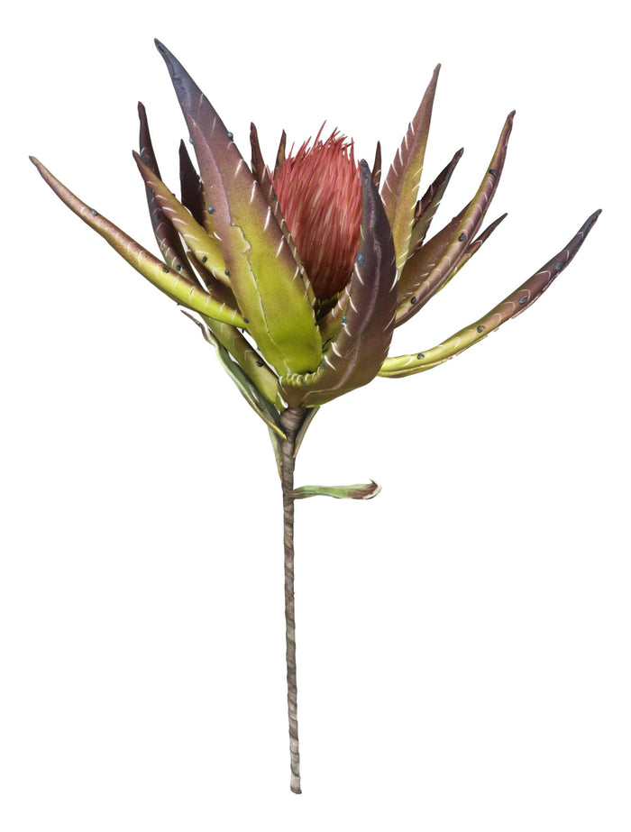 ebros gift Set of 6 Realistic Artificial Botanica Faux Plants Thistle Fern Grass Leaf Stems