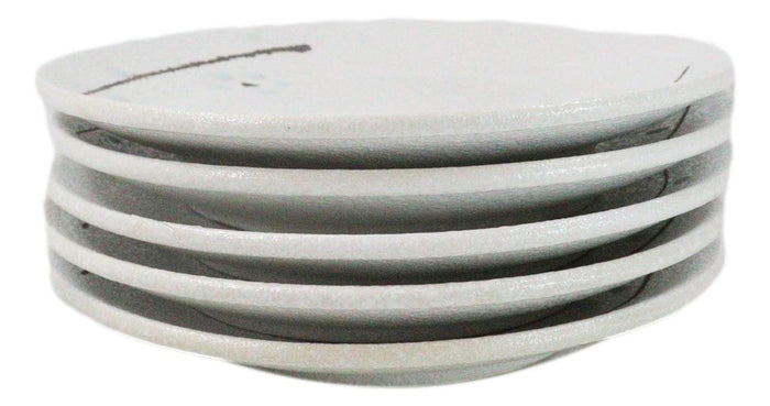 Ebros Gift Set Of 6 Yukino Hana Snowflakes Round Appetizer Dessert Salad Ceramic Plates 6"D