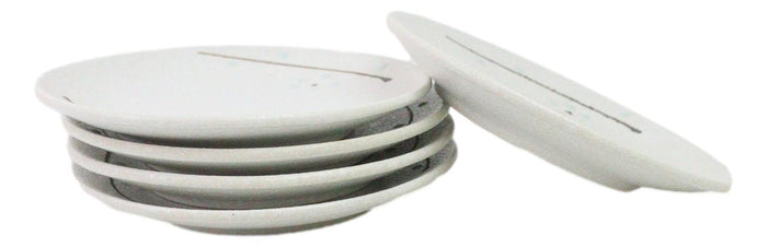 Ebros Gift Set Of 6 Yukino Hana Snowflakes Round Appetizer Dessert Salad Ceramic Plates 6"D