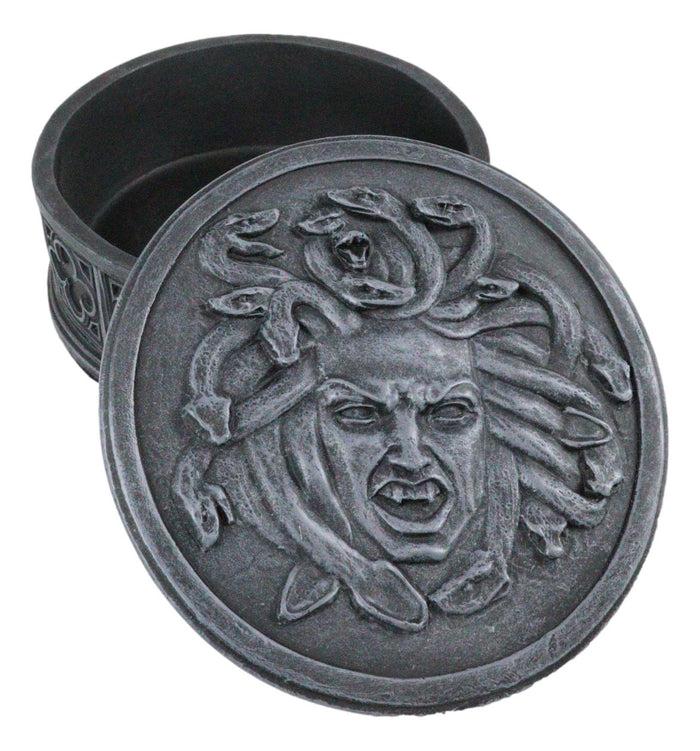 Ebros Gift Severed Head Of Greek Goddess Medusa With Snake Hairs Decorative Jewelry Box