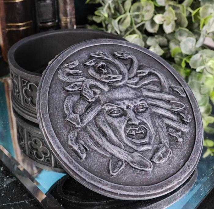 ebros gift Severed Head Of Greek Goddess Medusa With Snake Hairs Decorative Jewelry Box