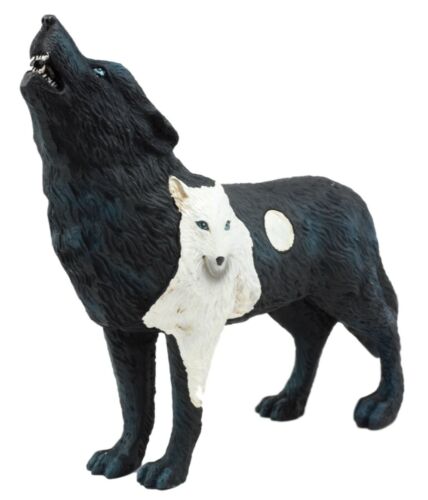 Ebros Gift Shadow Moon Snow Native Tribal Howling Wolf Totem Spirit Figurine 6.25"L