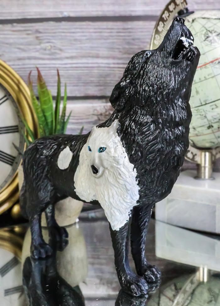 ebros gift Shadow Moon Snow Native Tribal Howling Wolf Totem Spirit Figurine 6.25"L