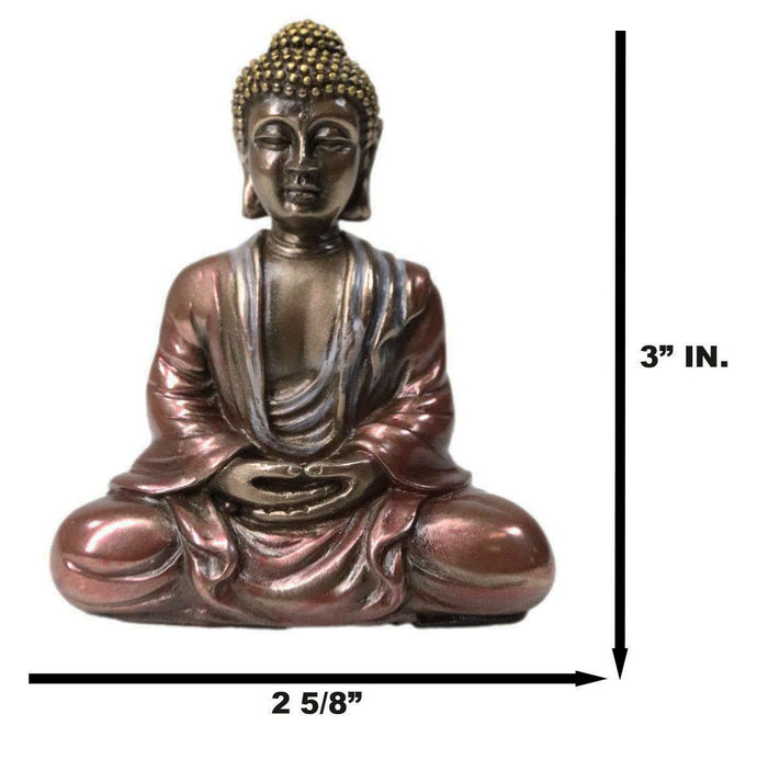 Ebros Gift Shakyamuni Buddha Meditating Small Statue Amitabha Decor Small 3" Height