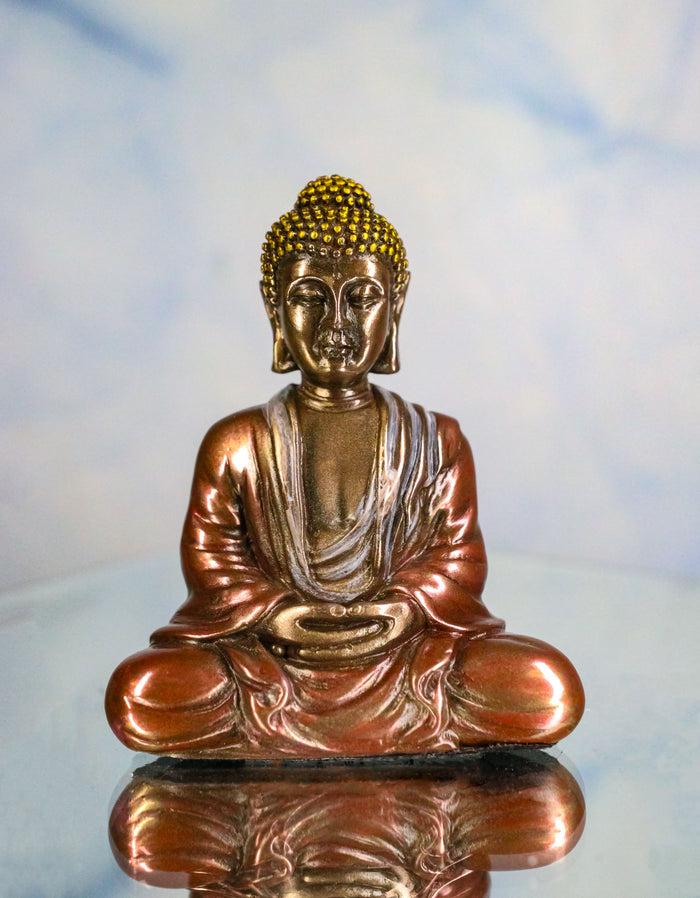ebros gift Shakyamuni Buddha Meditating Small Statue Amitabha Decor Small 3" Height
