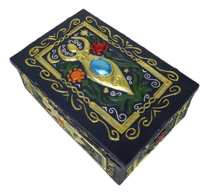 Ebros Gift Shaman Chakra Energy Spiral Goddess Wicca Divination Tarot Cards Decorative Box