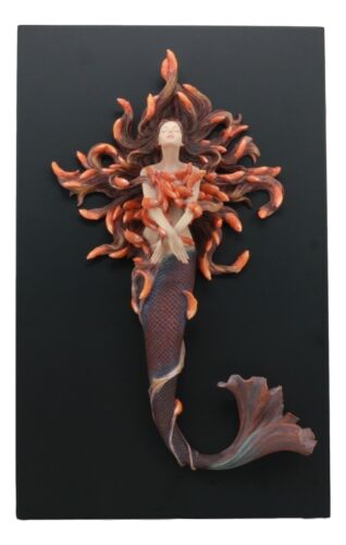 Ebros Gift Sheila Wolk Metamorphosis Statue Mermaid With Goldfish Hair Easel Back Plaque