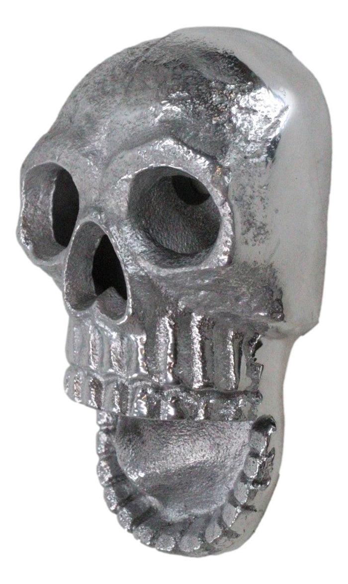 Ebros Gift Silver Metal Bone Chilling Grinning Skull Skeleton Wall Beer Bottle Cap Opener