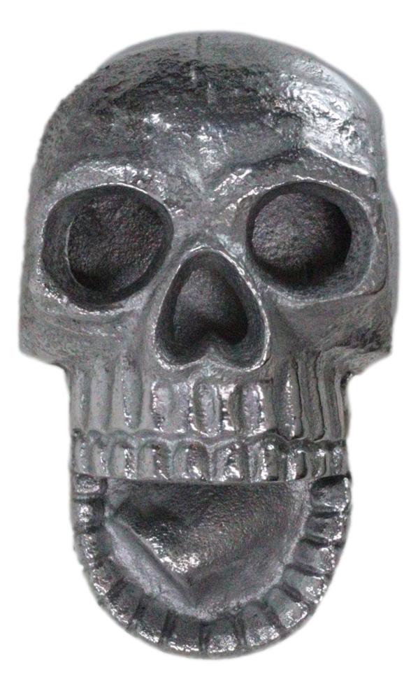 Ebros Gift Silver Metal Bone Chilling Grinning Skull Skeleton Wall Beer Bottle Cap Opener