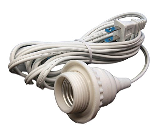 ebros gift Single Socket E26 Bulb 15ft Hanging Cord Cable For Lantern & Lightings